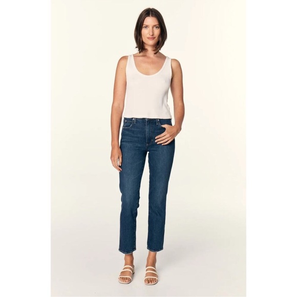 NWT Amo Chloe Crop Jeans in Affection Made in USA Dark Wash - Picture 1 of 7